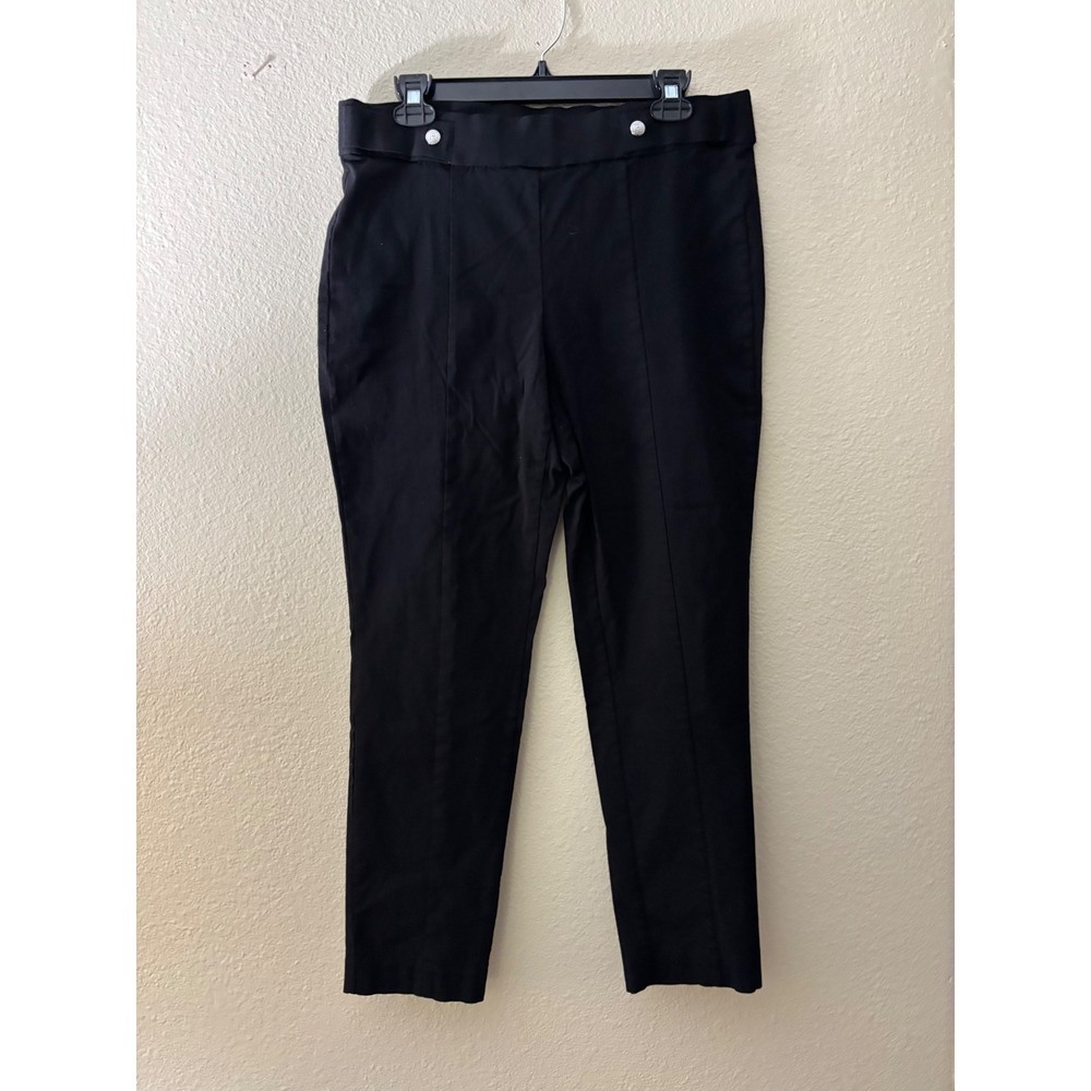 Rafaella Comfort Black Pull On Ankle Pants Womens  16
A1137